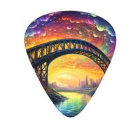 Rainbow Bridge - Paletas de guitarra, bajo, guitarra eléctrica o Hawaii de cuatro cuerdas (12 paquetes, finas, medianas, pesadas)