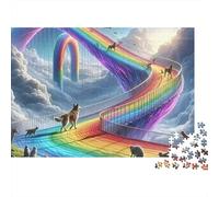 Rainbow Bridge Puzzle para Adultos Puzzle de 1000 Piezas Wolf Puzzle para Toda la Familia Relajación Decoración Regalo 70x50cm/1000pcs