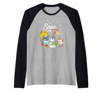 Rainbow Brite Christmas Snow What Fun! Snowman Camiseta Manga Raglan
