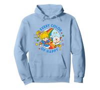 Rainbow Brite Pride Every Color of Happy Sudadera con Capucha, Unisex para Adultos, Azul Polvoriento, XXL