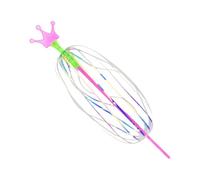 Rainbow Bubble Twirler, Light-Up Spinner, Interactive Rotating Stick Toy, Indoor Outdoor Games for Kids and Adults, Favor and Goodie Bag, Colorful LED Lights, Fun, Engaging, Easy to Use