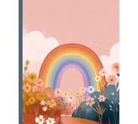 Rainbow & Butterfly Themed Writing Journal for Kids: Glossy Pastel Pink Cover | Wide-Ruled Notebook with Space to Write, Draw, and Dream