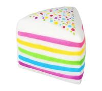 Rainbow Cake squuishy - Slow Rising Fidget, Calming TPR Sensory Decompress Item, Portable Tactile Stress Relief Ball, Fun Focus Enhancing Squeezable Dessert - For Adults Working Studying Trips