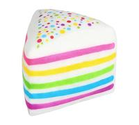 Rainbow Cake Stress Ball, Soft Squeezing Toy, 3.94x3.94x3.74 Inch Jumbo Fidget Relief, Colorful Food Squishy with Texture, Novelty Reliever with Style, Gift for Kids Children Adults Classroom Travels