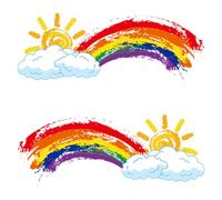 Rainbow Car Stickers - Decals Colorful Adhesive Decorative Rainbow Style