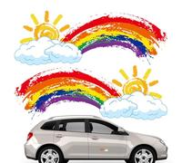 Rainbow Car Stickers - Decals Colorful Adhesive Decorative Rainbow Style