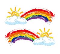 Rainbow Car Stickers - Decals Colorful Adhesive Decorative Rainbow Style