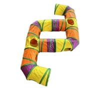 Rainbow Cat Tunnel 182cm 6 Way Foldable Play Tube For Kittens