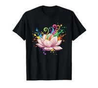 Rainbow Chakra Lotus Yoga Meditación Espiritual Camiseta