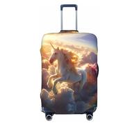 Rainbow Cloud - Fundas protectoras elásticas para equipaje de viaje, para equipaje de 45,7 a 81,3 cm, color blanco, Black, S