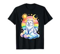 Rainbow Clouds American Eskimo Dog Camiseta