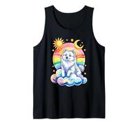Rainbow Clouds American Eskimo Dog Camiseta sin Mangas