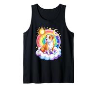 Rainbow Clouds American Pit Bull Terrier Pittie Camiseta sin Mangas
