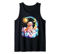 Rainbow Clouds Golden Retriever GR Dog Goldie Camiseta sin Mangas