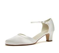Rainbow Club Zapatos de Novia Anika - Dos Piezas, Corte salón, Mujer, satén Ivory Crema, Mujer, número 41.5 UE (8.5 Reino Unido)
