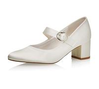 Rainbow Club Zapatos de Novia Annemarie - Corte salón, Mujer, satén Ivory Crema - número 38 UE (5 UK)