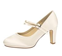 Rainbow Club Zapatos de Novia Annette - Mujer, Corte salón, Tiras, Ivory, Sencillos, Acolchado cómodo, satén - tacón Alto, número 38.5 UE (5.5 Reino Unido)