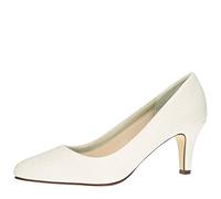 Rainbow Club Zapatos de Novia Brooke - Corte salón, Off-White Metalizado, Zapatos de Novia, satén, Acolchado cómodo - número 40,5 UE (7,5 Reino Unido)