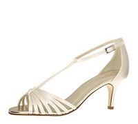 Rainbow Club Zapatos de Novia Estelle - Corte salón, Sandalias - satén Ivory, Tiras, tacón de Embudo - número 40.5 UE (7.5 Reino Unido)