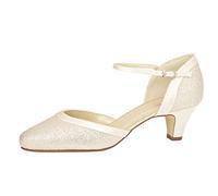 Rainbow Club Zapatos de Novia Ester - Corte salón, Pulsera, Ivory, satén con Brillos, Acolchado cómodo, número 36.5 UE (3.5 Reino Unido)