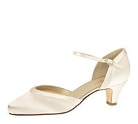 Rainbow Club Zapatos de Novia Letty - Corte salón, Crema Ivory, satén, Pulsera, Acolchado cómodo, clásicos - número 38 UE (5 Reino Unido)
