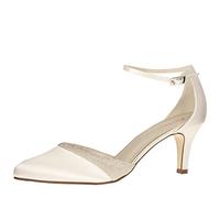 Rainbow Club Zapatos de Novia Lisan - Corte salón, Ivory/Crema, Borde con Brillos, satén, Acolchado cómodo - número 38.5 UE (5.5 Reino Unido)