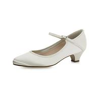 Rainbow Club Zapatos de Novia Marsha - Corte salón, Mujer, satén Ivory Crema - número 39 UE (6 UK)
