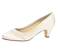 Rainbow Club Zapatos de Novia Megan - Mujer, Corte salón, Ivory/Crema, Acolchado cómodo, Sencillos, tacón de Embudo, satén, número 40 UE (7 Reino Unido)