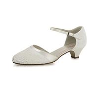 Rainbow Club Zapatos de Novia Mickie - Corte salón Mujer, Ivory/Crema, Punta, Forrados, satén, Pulsera, Acolchado cómodo, Zapatos de Boda - número 39.5 UE (6.5 Reino Unido)