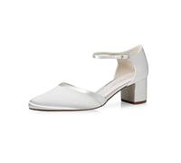 Rainbow Club Zapatos de Novia Stacy - Mujer, Corte salón, Ivory/Crema, satén, Pulsera, Acolchado cómodo - número 36.5 UE (3.5 Reino Unido)