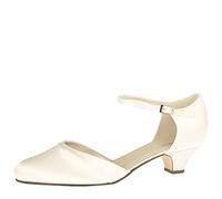Rainbow Club Zapatos de Novia Vida - Corte salón, Ivory/Crema, satén, Pulsera, Acolchado cómodo, Zapatos de Boda - número 40.5 UE (7.5 Reino Unido)
