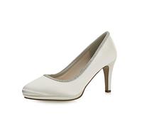 Rainbow Club Zapatos de Novia Yanna - Corte salón Mujer, Acolchado cómodo, Ivory/Crema, satén, Borde con Brillos, Zapatos de Boda - número 36 UE (3 Reino Unido)
