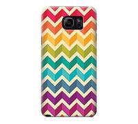 Rainbow Colorful Shavron Zig Zag Pattern Funda Carcasa Case para Samsung Galaxy S6 Edge Plus