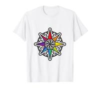 Rainbow Compass Star Pride - Camiseta de Regalo LGBTQ Direction Camiseta gráfica económica, Hombre, Blanco, L
