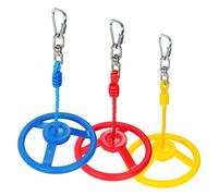 Rainbow Craft 3-Pack Ninja Wheel Obstacle for Kids - Swing Monkey Whee