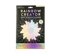 Rainbow Creator - Paquete de 12 adhesivos holográficos de vinilo para ventana, adhesivos extraíbles para el hogar, dormitorio y oficina