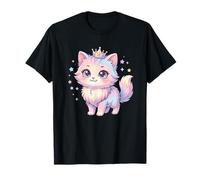 Rainbow Crown Kawaii Puppy Cat Princess Stars Camiseta