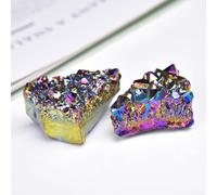 Rainbow Crystal Cluster, Crystal Stone Quartz Cluster,Titanium Quartz Crystal Stone,Irregular Quartz Cluster Home Decoration,200~300g