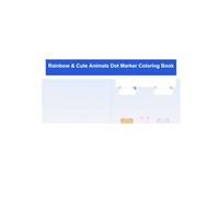 Rainbow & Cute Animals Dot Marker Coloring Book: 24 Fun Dot Dauber Pages with Rainbows, Clouds, and Friendly Creatures for Early Learning and Creativity for Toddlers Ages 2-5