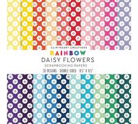 Rainbow Daisy Flower Pattern Scrapbook Papers: For Scrapbooking, Double Sided Craft Paper, Decorative DIY Junk Journals, Decoupage