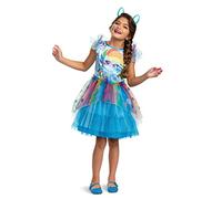 Rainbow Dash Costume for Girls, Official My Little Pony Deluxe Kids Character Dress Outfit, Child Size Medium (7-8)