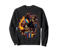 Rainbow Dashiki Mujer Tribal Africana Raíces Naturales Historia Sudadera