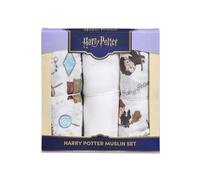 Rainbow Designs Juego de paños de Muselina de Harry Potter para bebé, 3 paños de algodón Transpirable para recién Nacidos con Personajes del Mundo mágico - Caja de Recuerdo con diseños de Harry