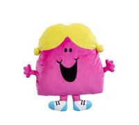Rainbow Designs Little Miss Chatterbox - Cojín Rosa clásico con Personajes de Mr. Men - Cojín Decorativo Colorido súper Suave para dormitorios Infantiles, Salas de Estar y Sala de Juegos
