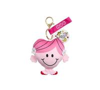 Rainbow Designs Llavero de Peluche Little Miss Hug - Personaje de Felpa Rosa Suave con Clip Dorado de Charming Mr Men Collection Accesorio para Bolsos, Llaves y cochecitos