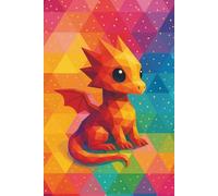 Rainbow Dimension Dragon || Lined Notebook, 6x9, 120 Pages: Journal for Creative Notes, Schoolwork, or Gifting