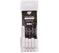 Rainbow Dust Rotulador Cake Art Pen Profesional - Pack de 5 Colores, Rotulador de Tinta Comestible para Decoración de Tartas, Doble Punta
