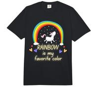 Rainbow es mi Color Favorito, Unicornio Bailando en Rosa Comfort Colors Adult Heavyweight T-Shirt