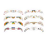Rainbow Face Stickers | 8 Sheets Waterproof Makeup Decals | Face Stickers For Women | Ideal For Festivals Parties Parade Women Girls Fairy Princess Costume Dancer