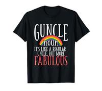 Rainbow Flag Guncle Más Fabuloso Gay Tío Orgullo LGBTQ Camiseta